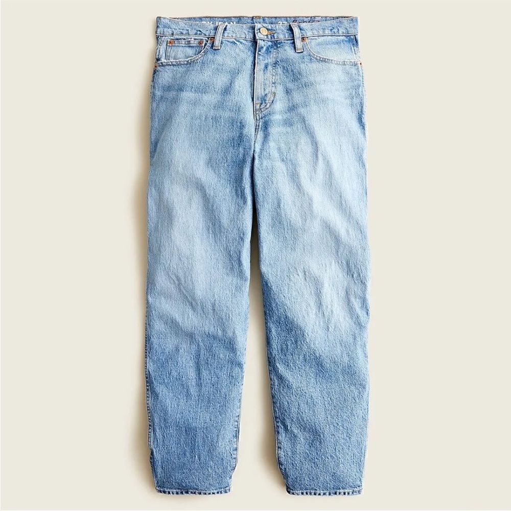 New Women’s J CREW High-rise Peggy tapered jean Blue delancey sZ 32 80s vintage - Picture 2 of 13